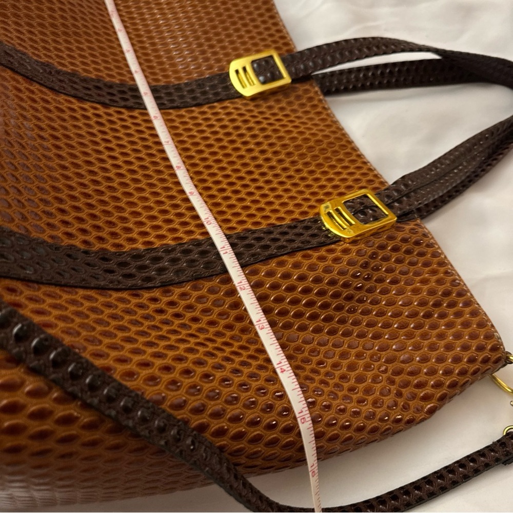 Source Unknown Honeycomb Brown Tote - image 6